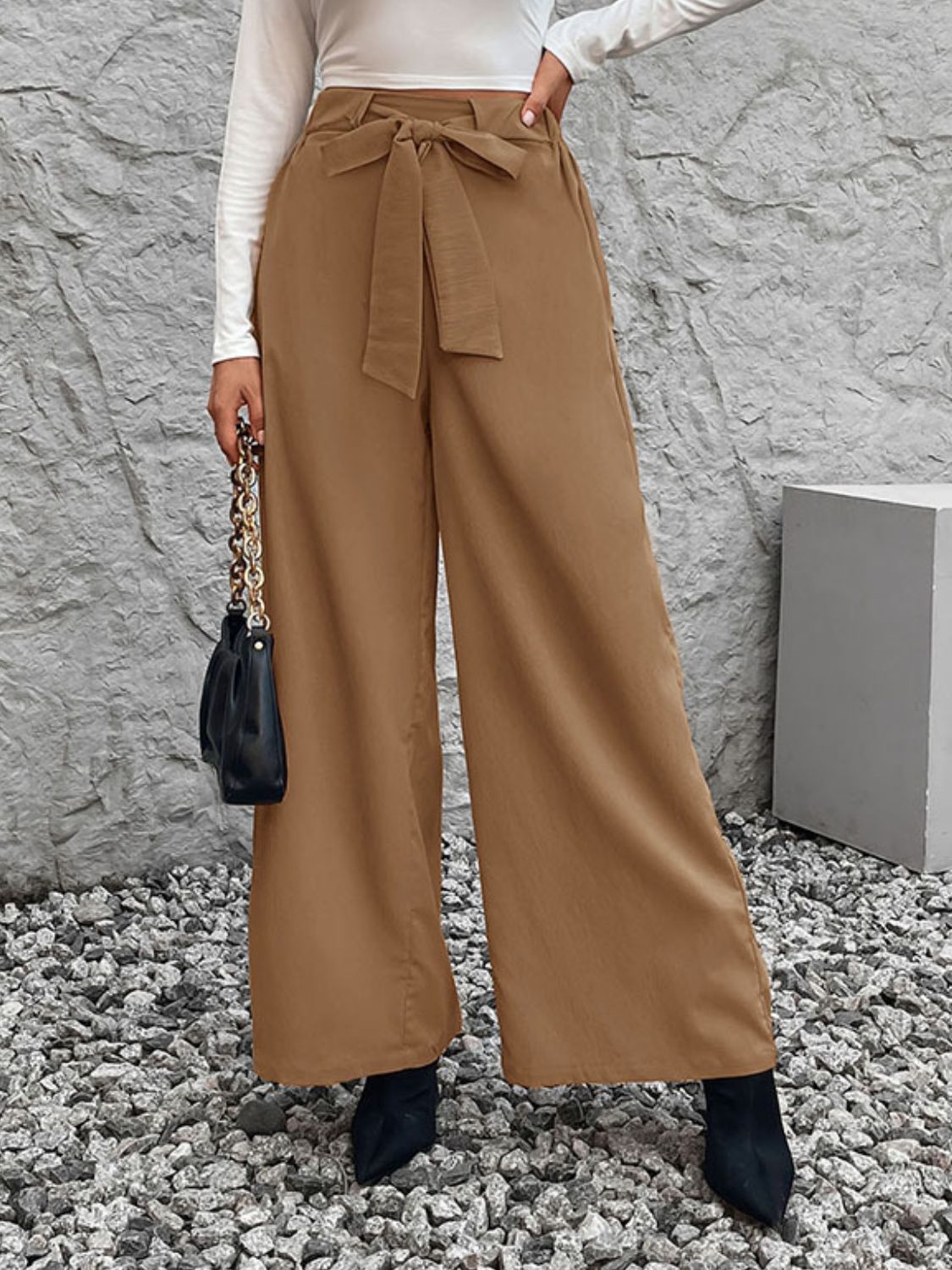 High Waist Wide Leg Pants