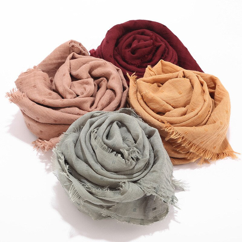 Oversized Solid Color Cotton Hijab