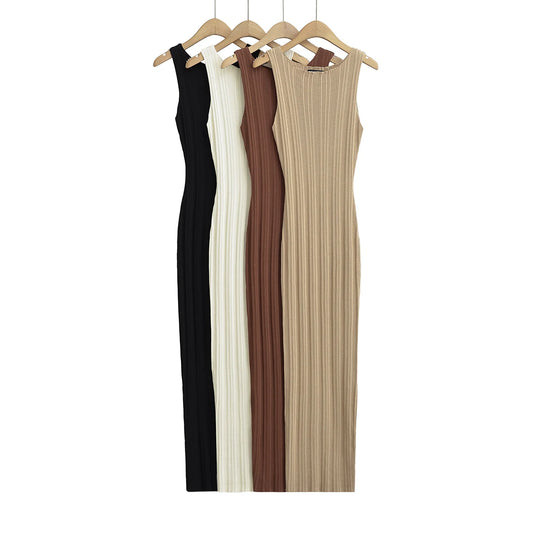 Sleeveless Knitted Maxi Dress