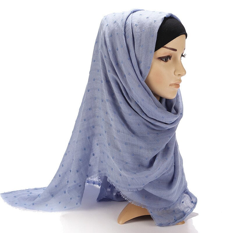 Oversized Solid Color Cotton Hijab