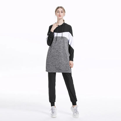 Modest Tracksuit- Hooded Sweatshirt and Pant Set