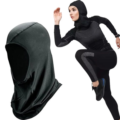 Women's Sports Hijab Scarf - One-Piece Mesh Jersey