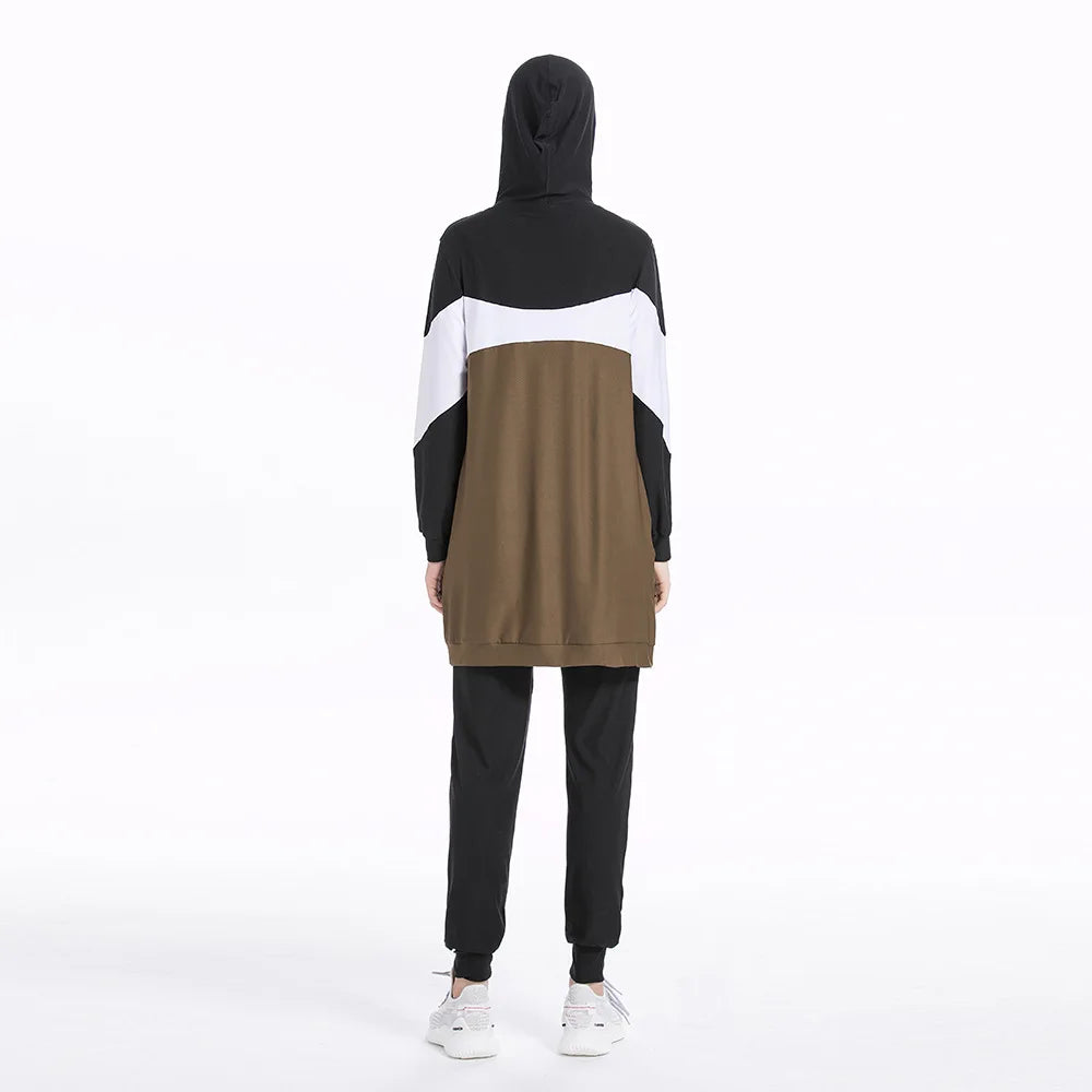 Modest Tracksuit- Hooded Sweatshirt and Pant Set