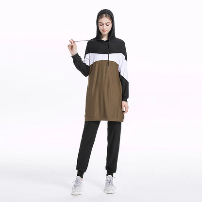 Modest Tracksuit- Hooded Sweatshirt and Pant Set