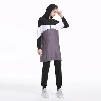 Modest Tracksuit- Hooded Sweatshirt and Pant Set