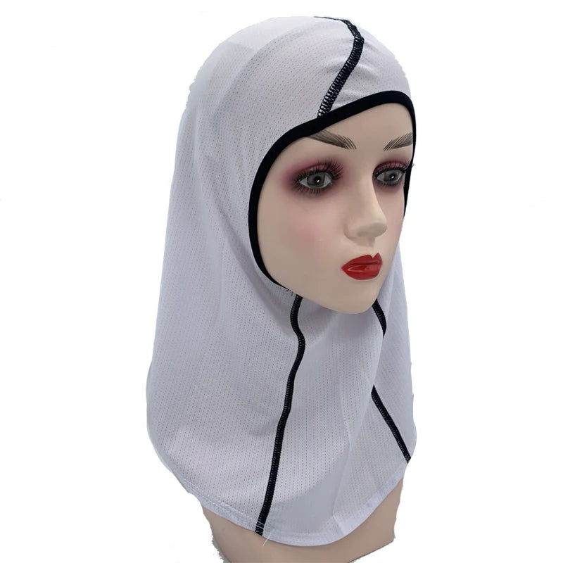 Women's Sports Hijab Scarf - One-Piece Mesh Jersey