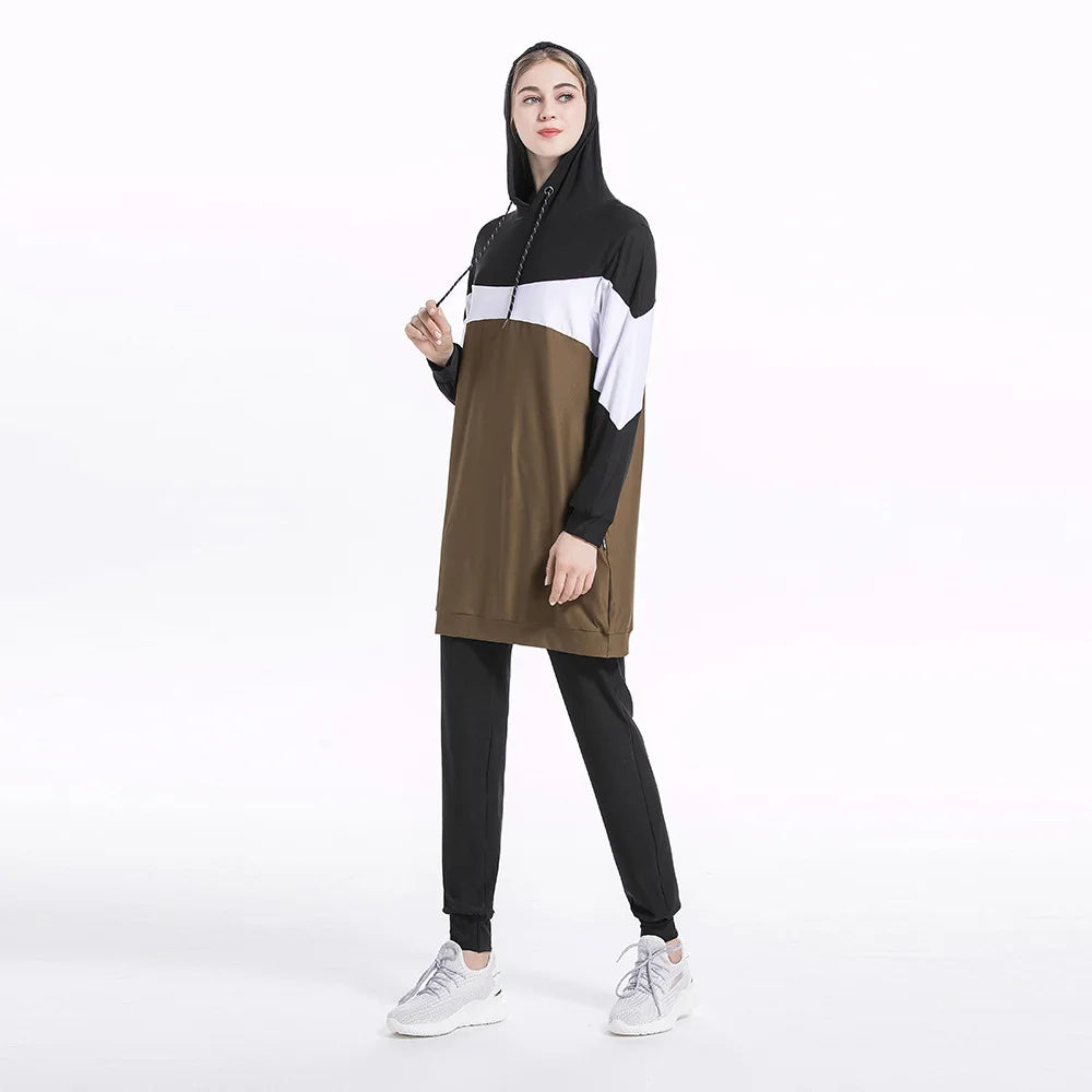 Modest Tracksuit- Hooded Sweatshirt and Pant Set