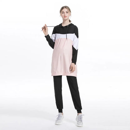 Modest Tracksuit- Hooded Sweatshirt and Pant Set