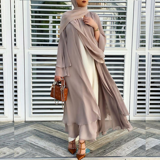 Double Layered Chiffon Abaya