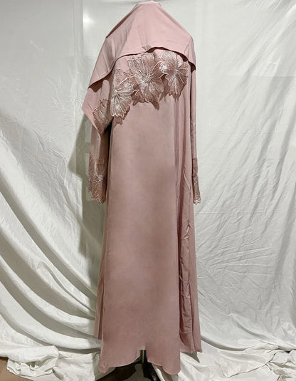 Casual Lace-Trimmed Hijabs Prayer Abaya