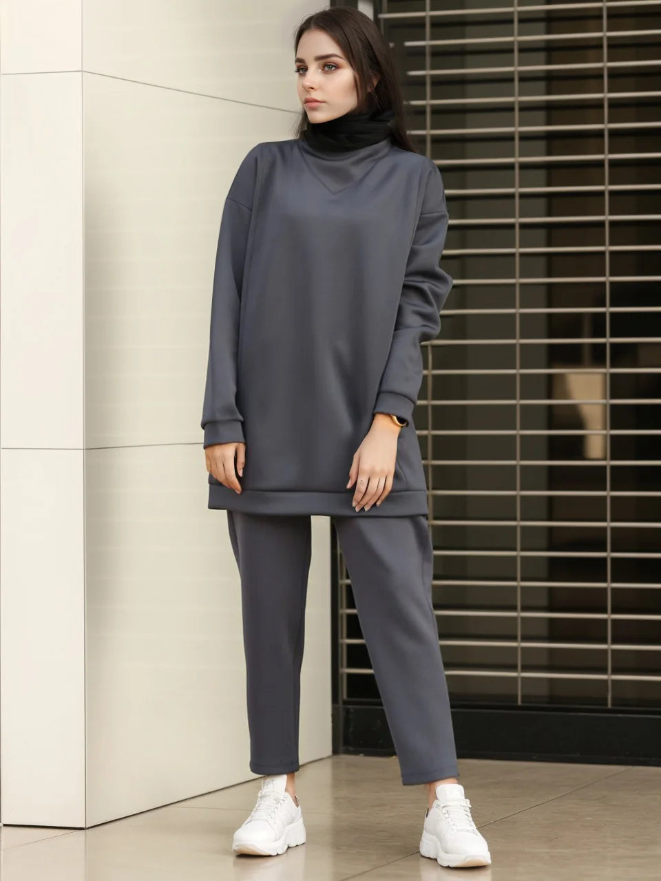 Spring Autumn Women Sport Sets- Long Tops and Pants