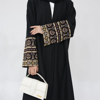 Embroidery Open Kimono Abaya