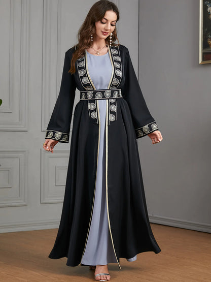 Embroidered Jalabiya 2-Piece Abaya Set