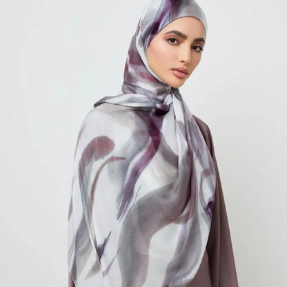 Violet Whisper Print Modal Scarf Hijab