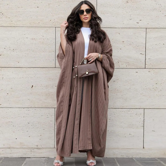 Casual Open Kaftan Abaya Cardigan