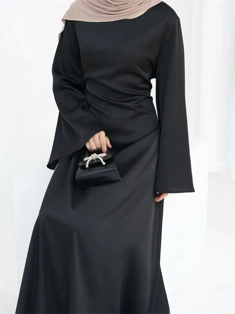 Modest Satin Abaya Kaftan