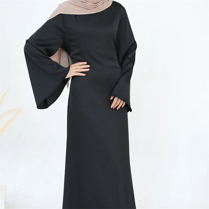 Modest Satin Abaya Kaftan