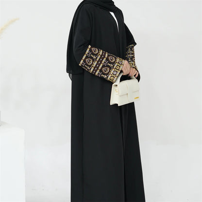 Embroidery Open Kimono Abaya