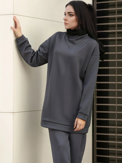 Spring Autumn Women Sport Sets- Long Tops and Pants