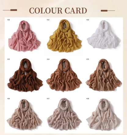 Thick Bamboo Cotton Short Tassel Hijabs