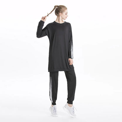 Tracksuit -Round Neck Sweatshirt and Pants Set