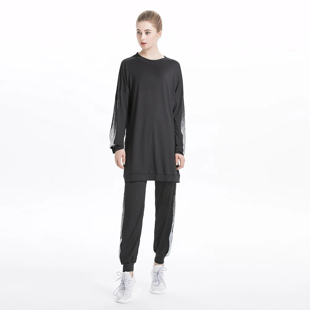 Tracksuit -Round Neck Sweatshirt and Pants Set