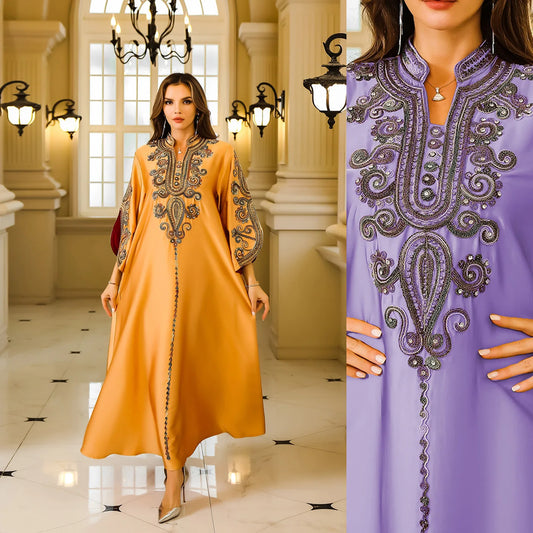 Embroidered Moroccan Evening Abaya