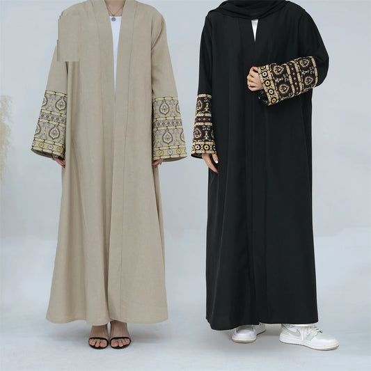 Embroidery Open Kimono Abaya