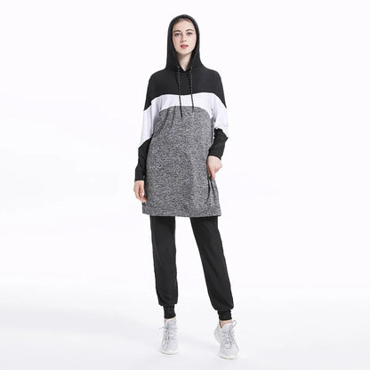 Modest Tracksuit- Hooded Sweatshirt and Pant Set