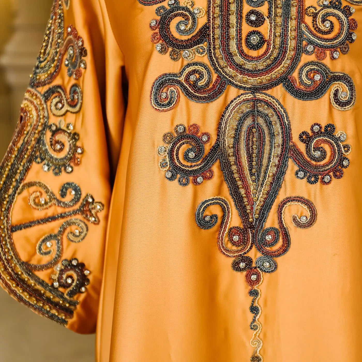 Embroidered Moroccan Evening Abaya