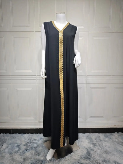 Luxury Chiffon Ribbon Abaya Set