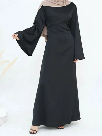 Modest Satin Abaya Kaftan