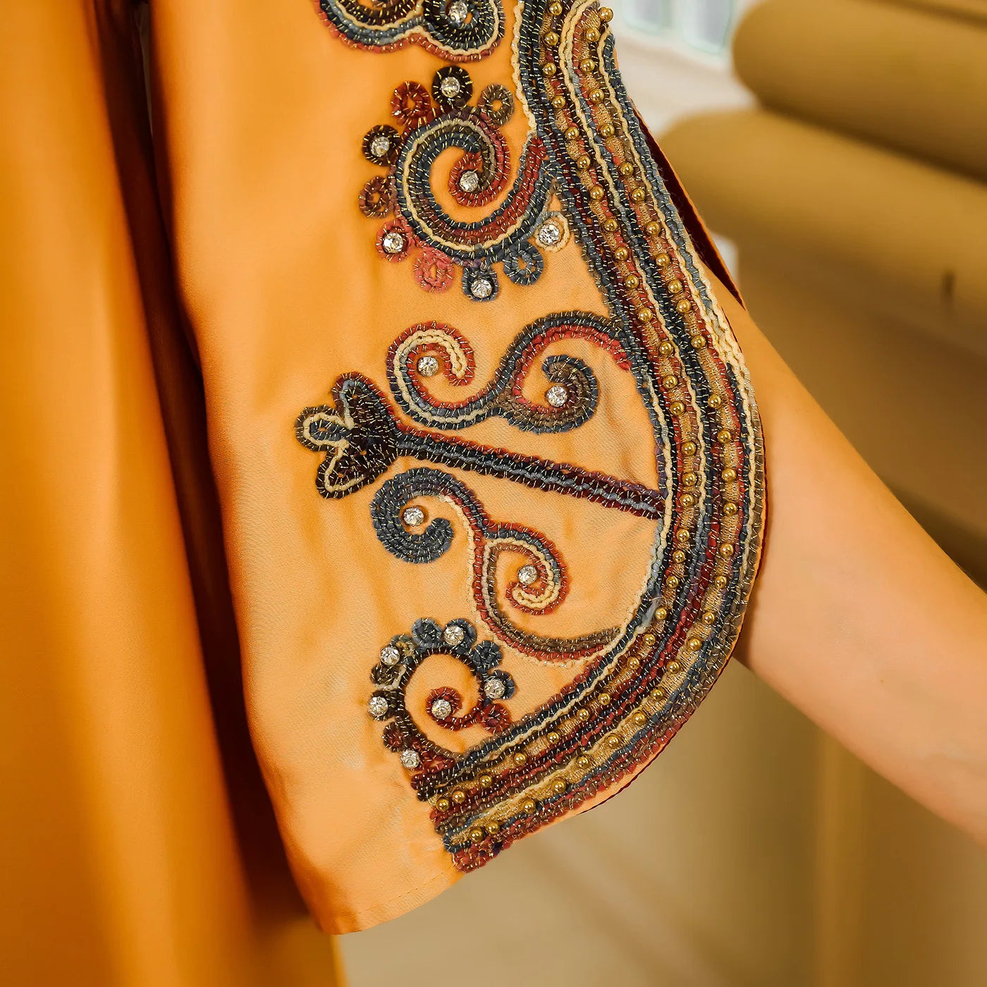 Embroidered Moroccan Evening Abaya