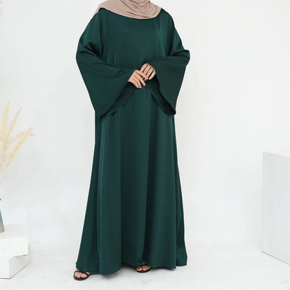 Modest Satin Abaya Kaftan