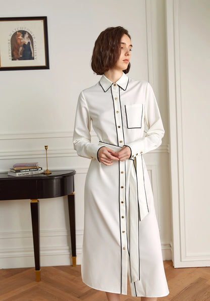 Office Lady Style Shirt Dress